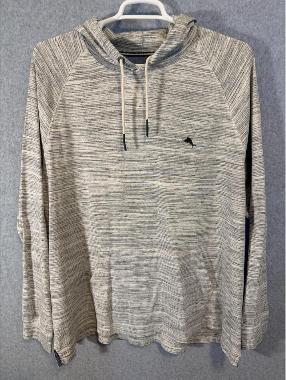 Tommy Bahama Men’s 3XL Hoodie Tobago Bay Marled Army Green/White Pullover